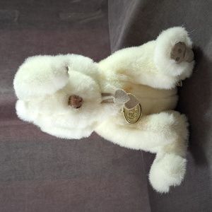 Vintage Gund Collector's Classic White Snowshoe Bunny Rabbit Plush VG- 11" 1986